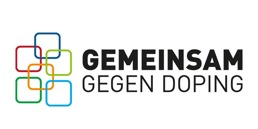 Gemeinsam gegen Doping Logo Gemeinsam gegen Doping Logo auf weißem Hintergrund